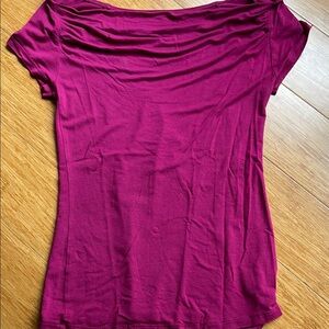 INC International Concepts Pink Ruched Short Sleeve T-Shirt